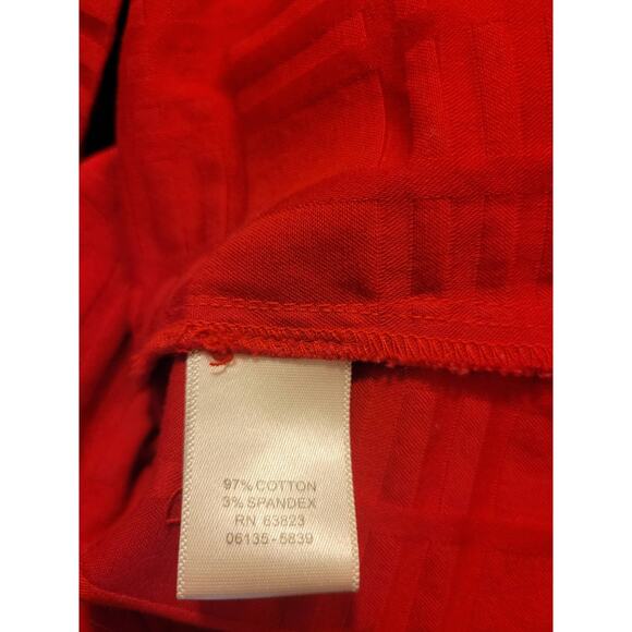 Christopher & Banks Red Stretch Textured Full Zip Jacket Women's Size Large - Picture 9 of 12